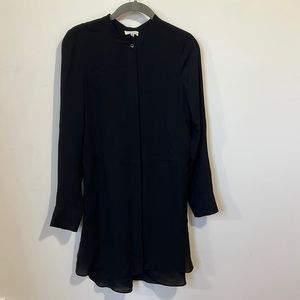 aritzia wilfred mandarin collar shirt dress xxs